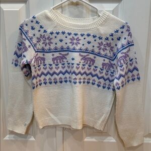 Freshman White and Blue Knit Sweater